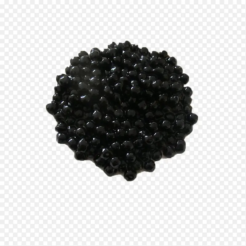 一堆的反光的黑色珍珠豆俯拍