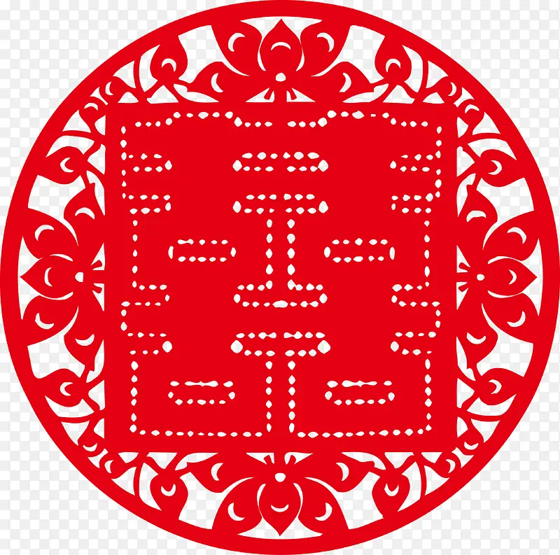 红色圆形囍字贴花图PNG图片素材下载_图片编号yznkvrzy-免抠素材网