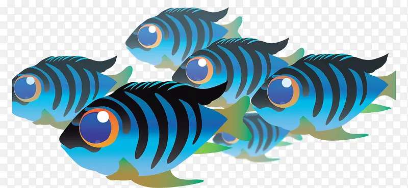 海洋中大眼睛的鱼群