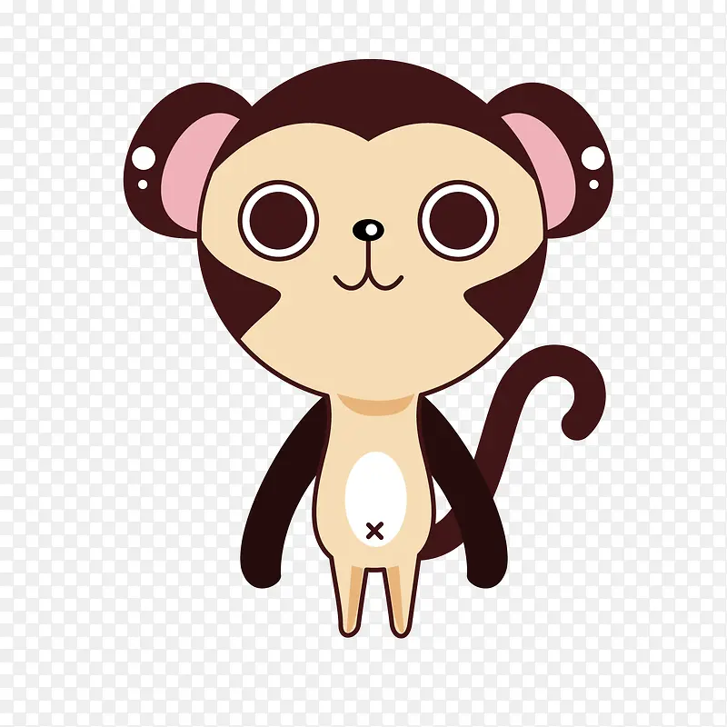 卡通手绘可爱的猴子设计