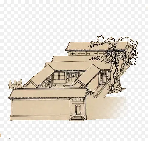 正面四合院