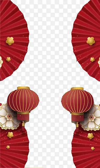 中国风红色春节背景图