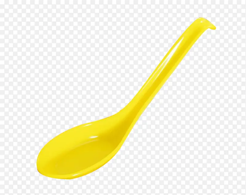黄色塑料汤勺免扣png素材