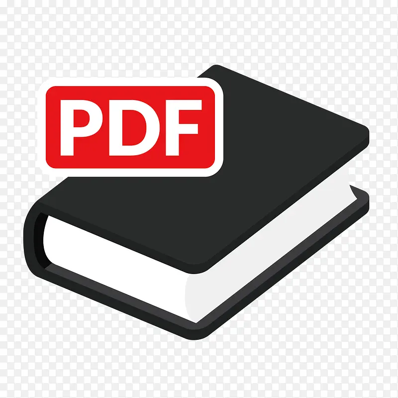 矢量卡通手绘PDF书籍免抠图PNG
