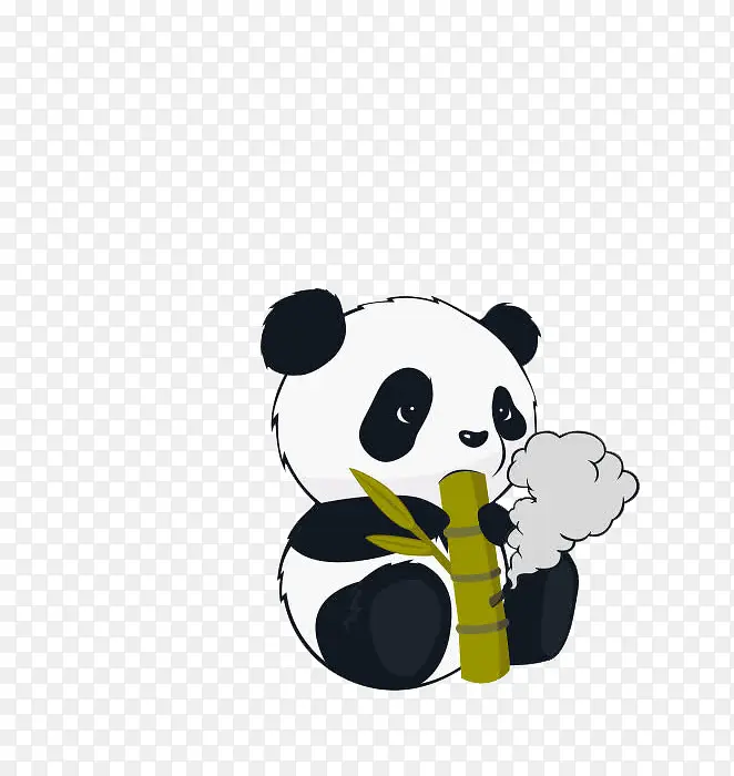 卡通可爱小动物装饰动物头像熊猫