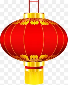 红色的中国风灯笼形状