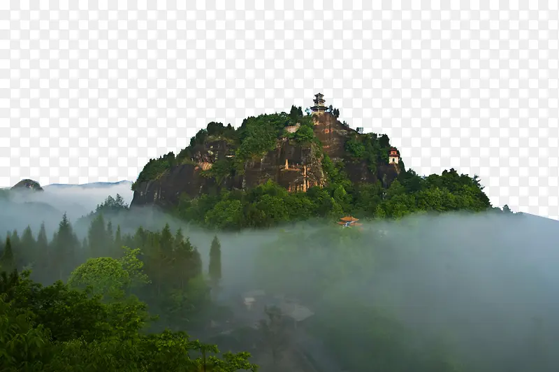 云雾环绕的景色