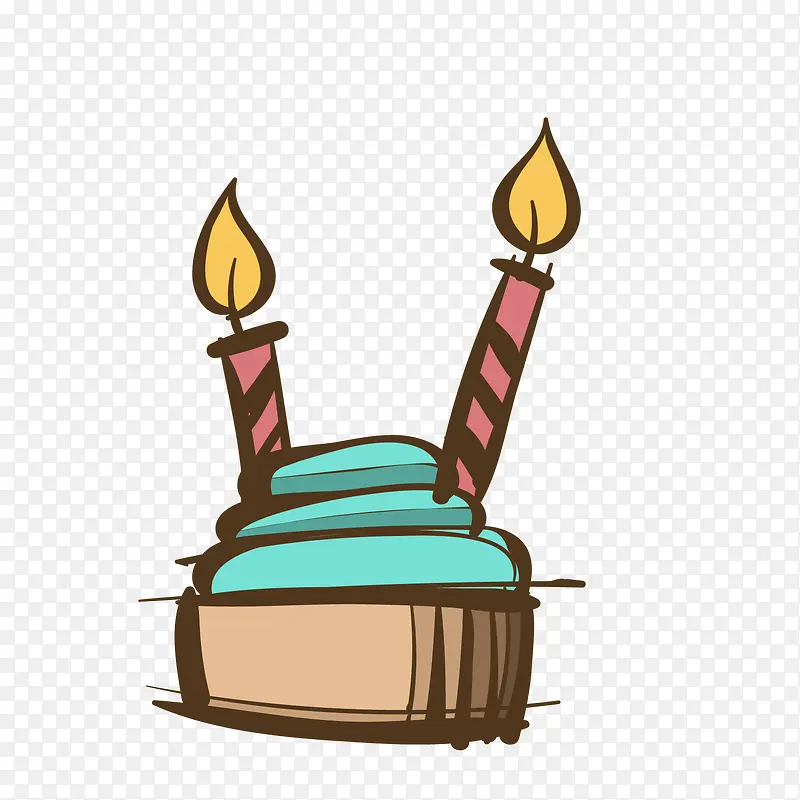 绿色纸杯生日蛋糕