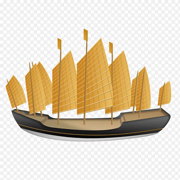 古代帆船免抠素材