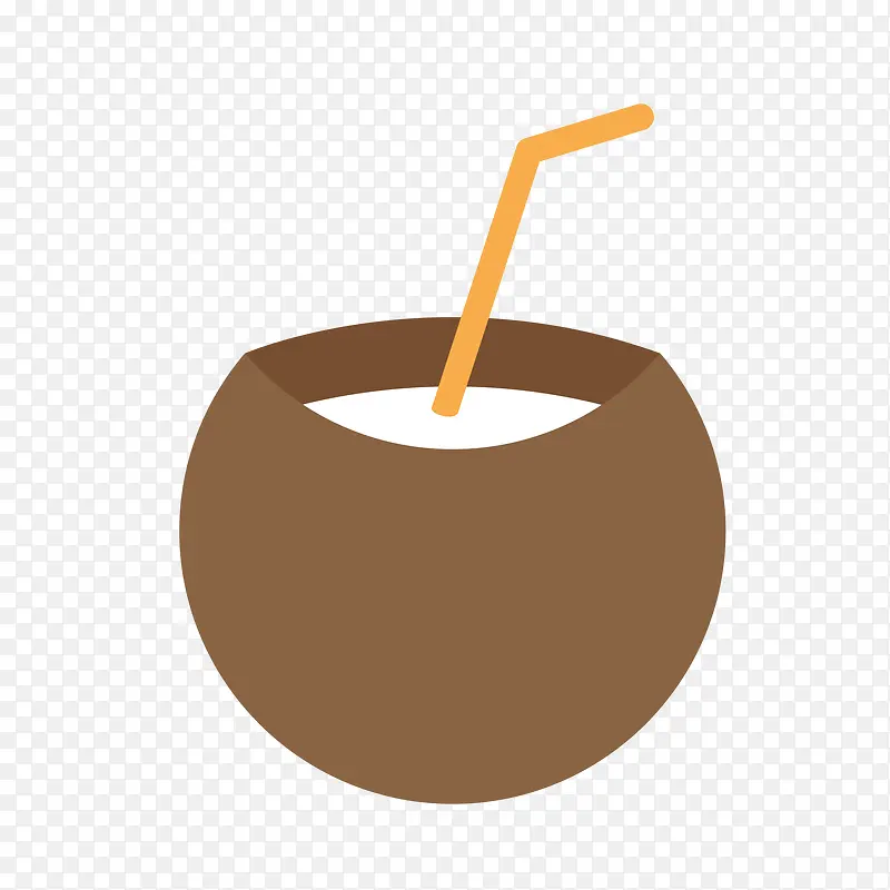 椰子果汁设计矢量图