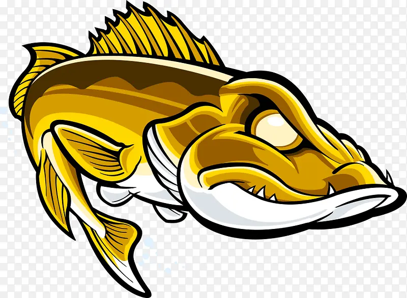 漂亮的金色矢量鱼