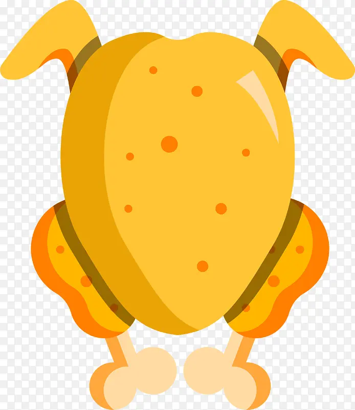 卡通美味烤鸡全鸡