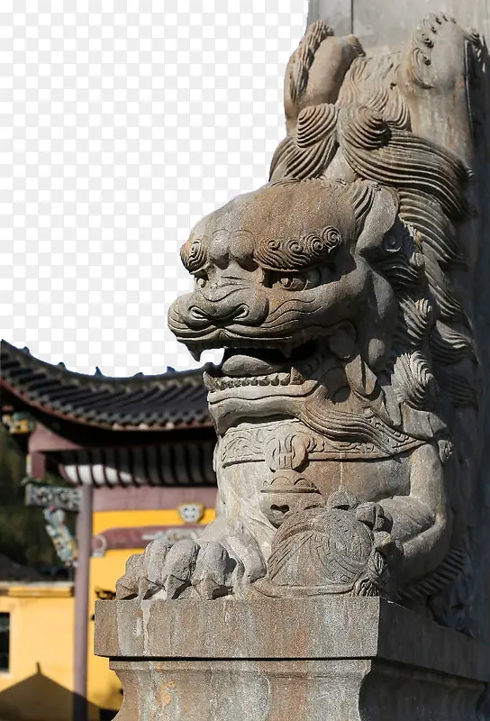 复古简约装饰石狮子免抠图PNG图片素材下载_图片编号ynogdolq-免抠素材网
