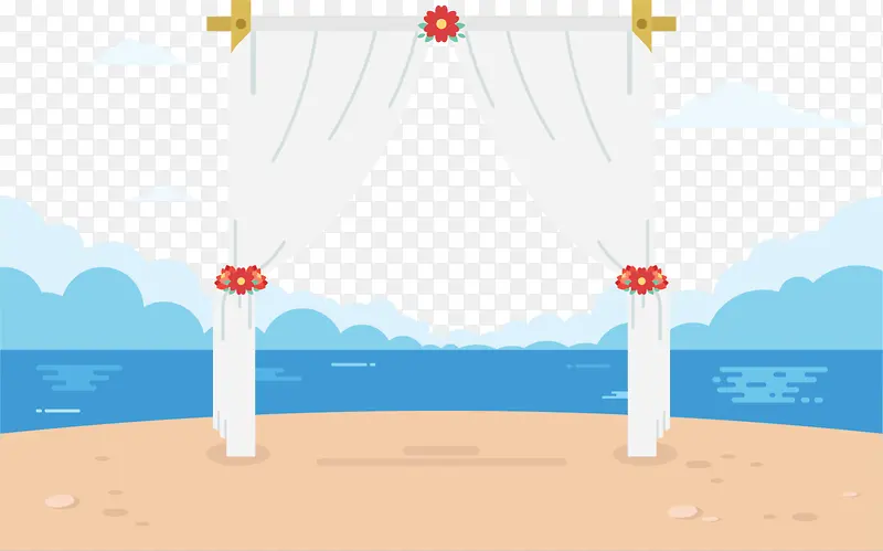 海边婚礼幸福之门