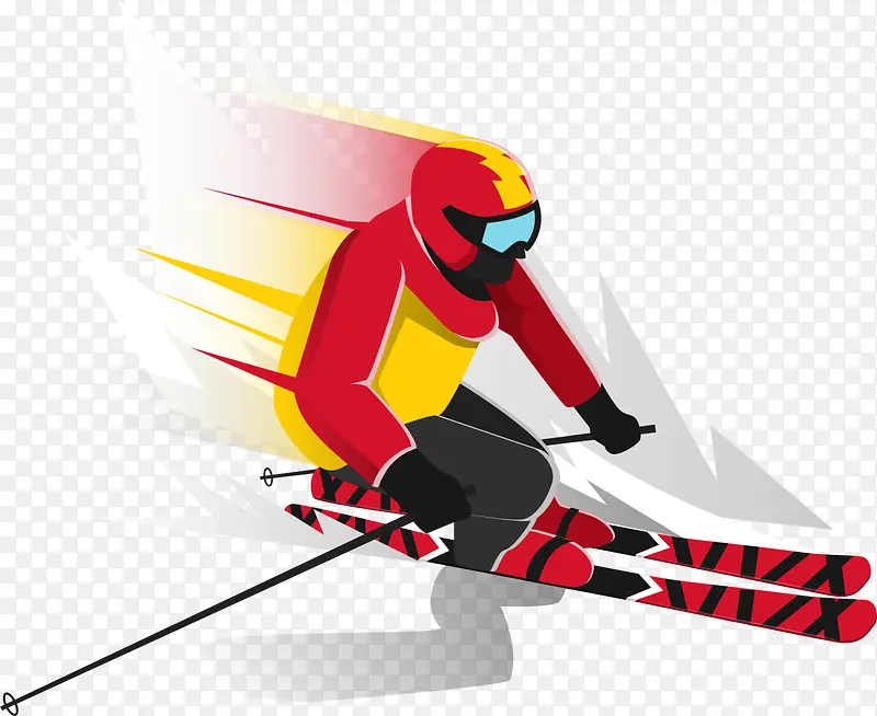 寒冷冬季滑雪的人
