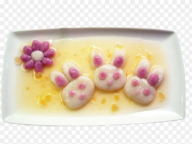 元宵节兔子美食元宵装饰素材