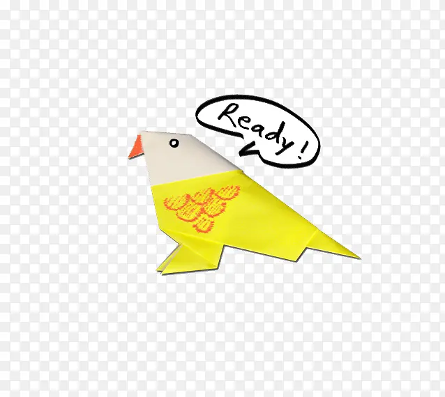 趣味折纸卡通动物黄鹂鸟