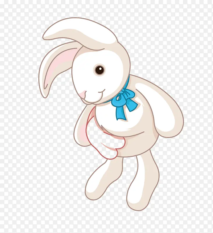 白色的小兔子布娃娃