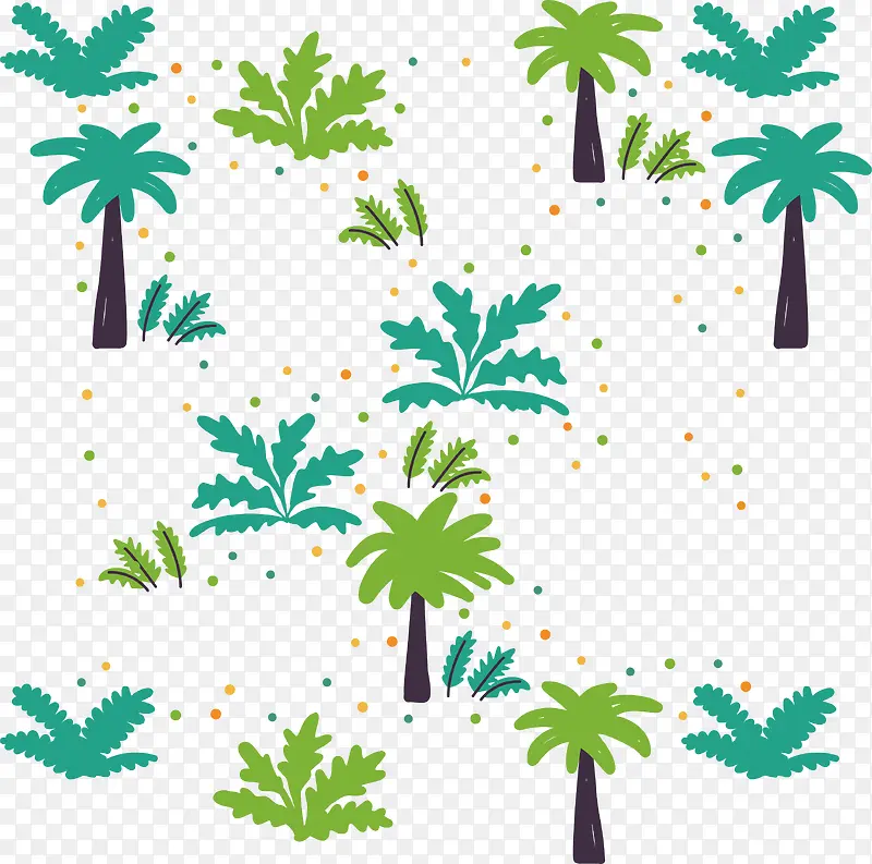 椰子树背景矢量图