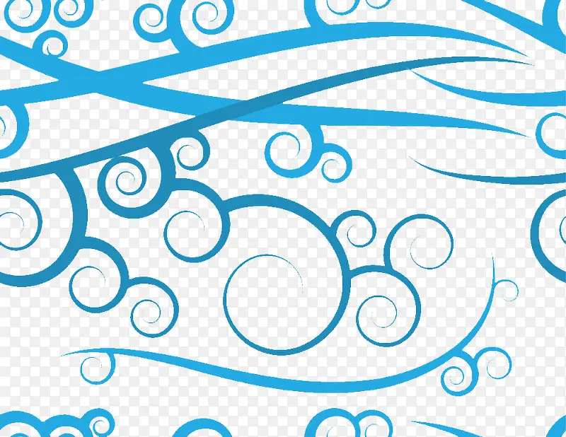 海洋浪花装饰插图