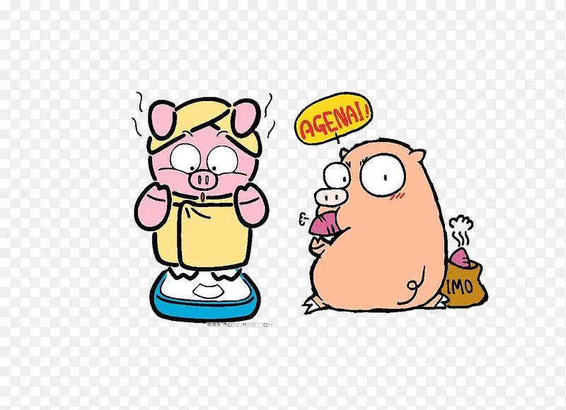 卡通可爱小猪