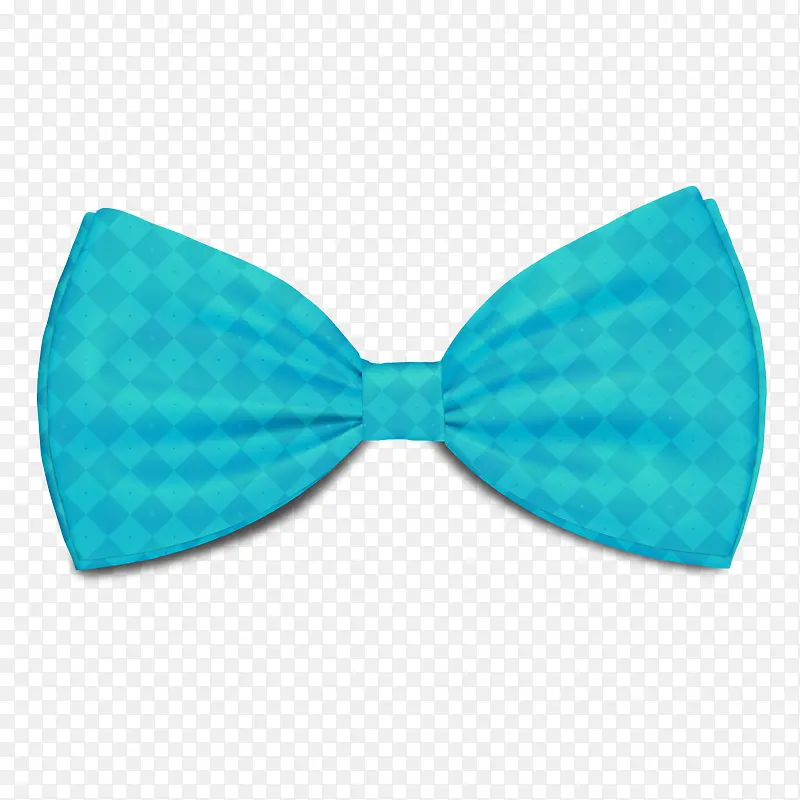 蓝色格子的领结设计