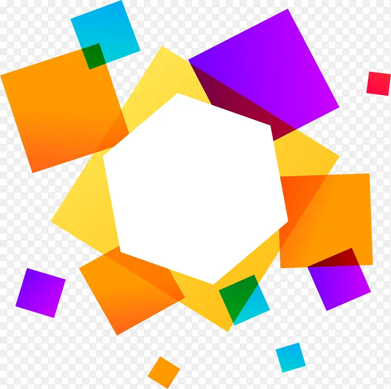 彩色矩形块标题框