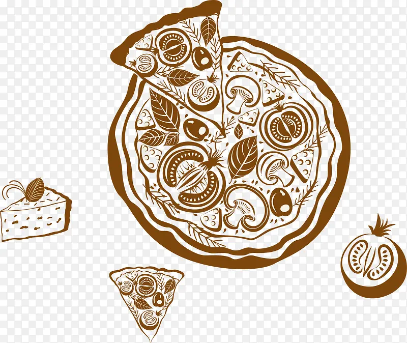 插画披萨
