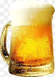 冰镇黄色啤酒