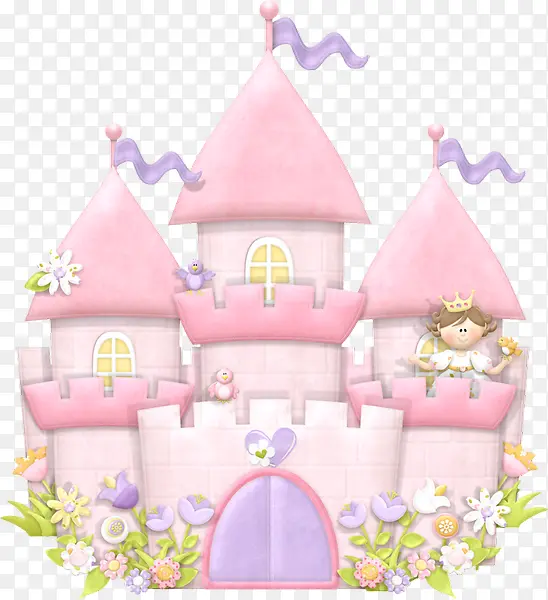 粉色卡通房子