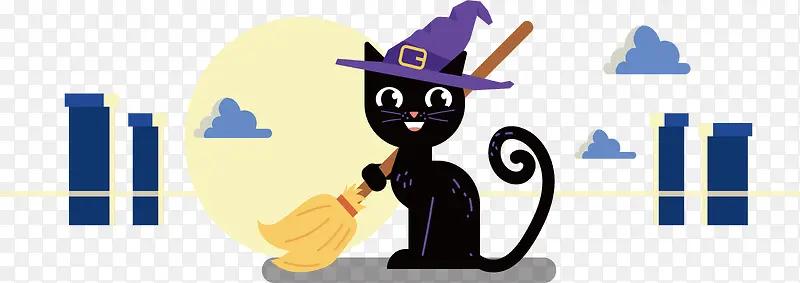 魔法黑色猫咪