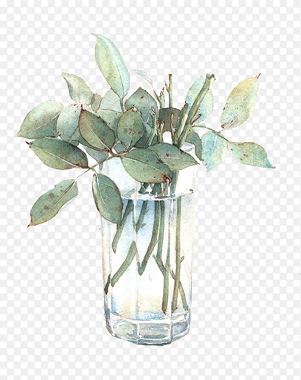 花瓶里的树叶