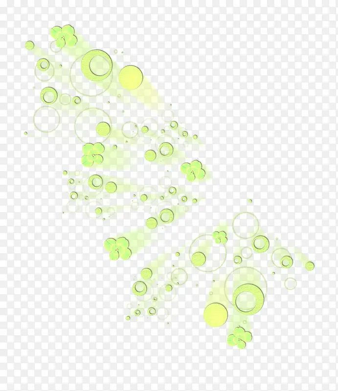 迸发的浅绿色气泡装饰图案