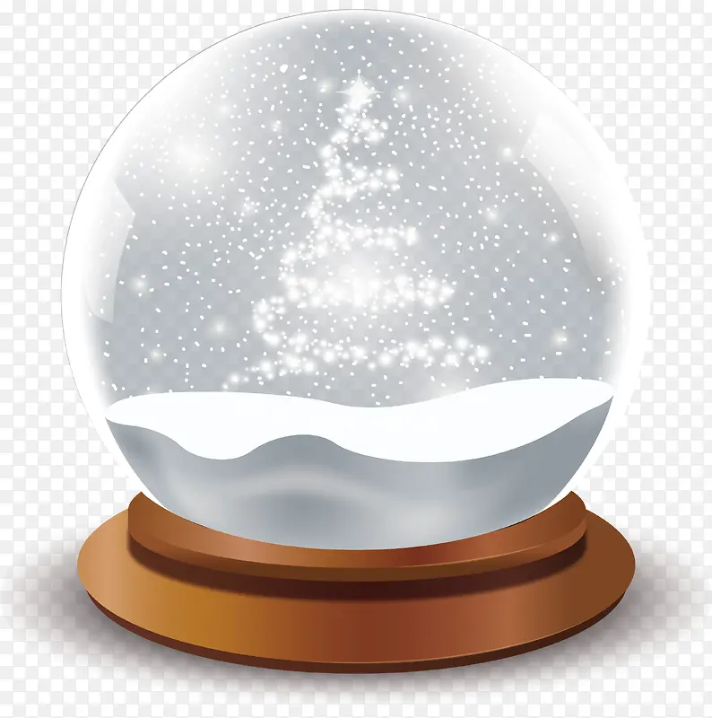 发光圣诞树水晶球