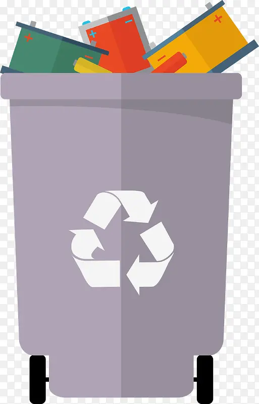 扁平化垃圾桶素材图