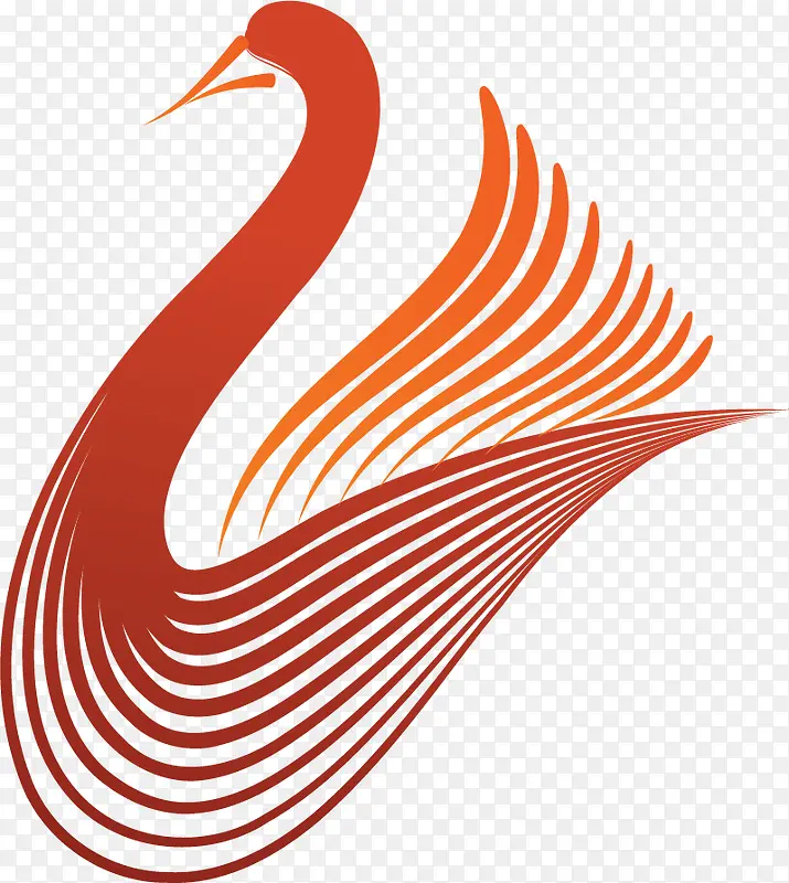 卡通彩绘鸟装饰logo设计