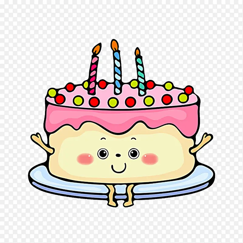 卡通可爱的生日蛋糕PNG