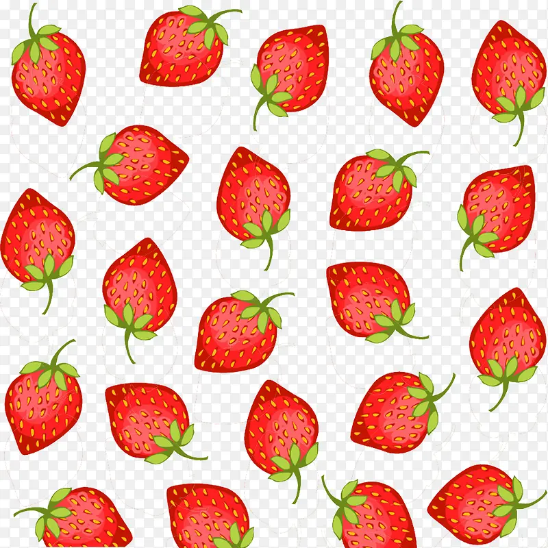 彩绘草莓背景素材