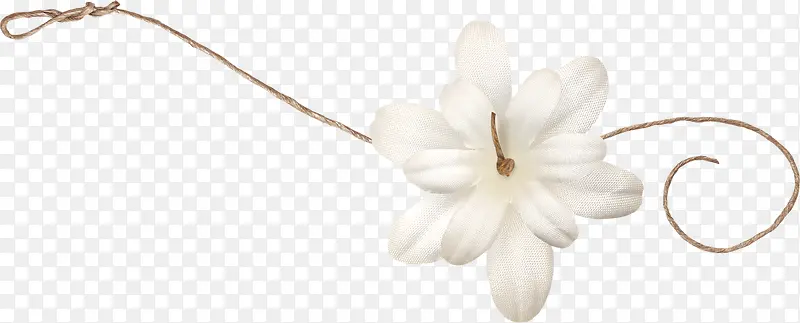白色布艺花卉
