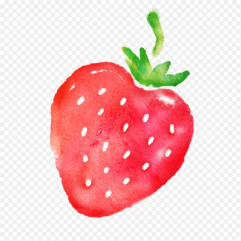 红色手绘草莓设计