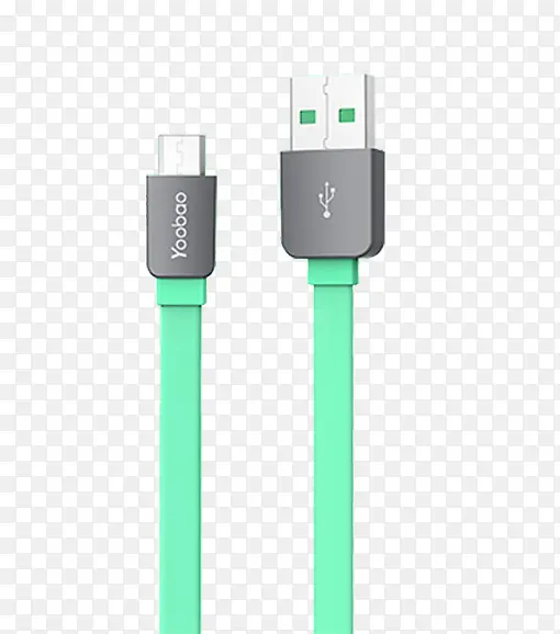 绿色清新面条线USB充电器