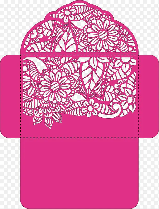 粉色镂空印花包装盒