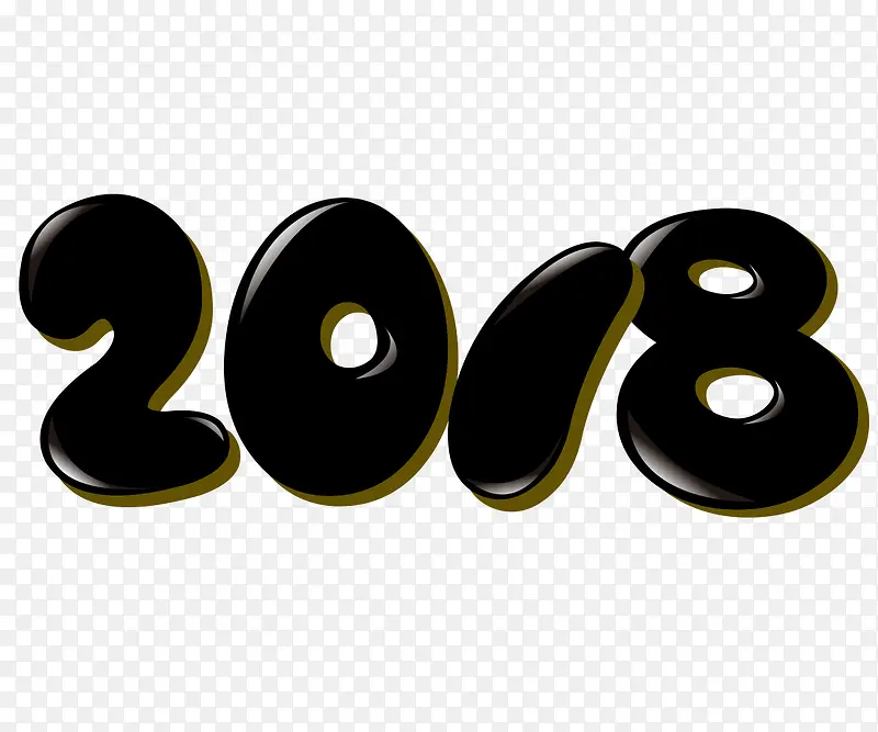 2018黑色立体可爱字体