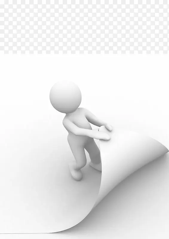 白色小人翻页图案
