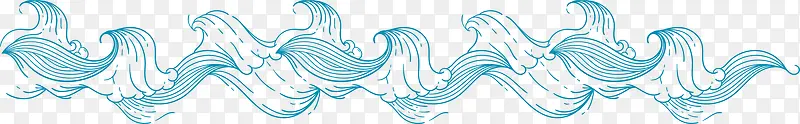 世界海洋日手绘汹涌海浪