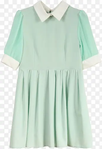 蒸汽波风格蓝绿色女生连衣裙