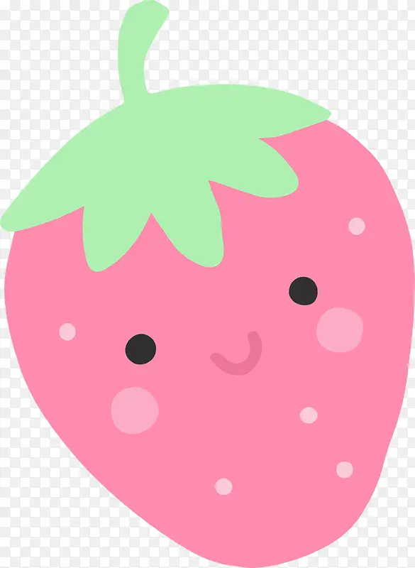 粉色可爱微笑草莓