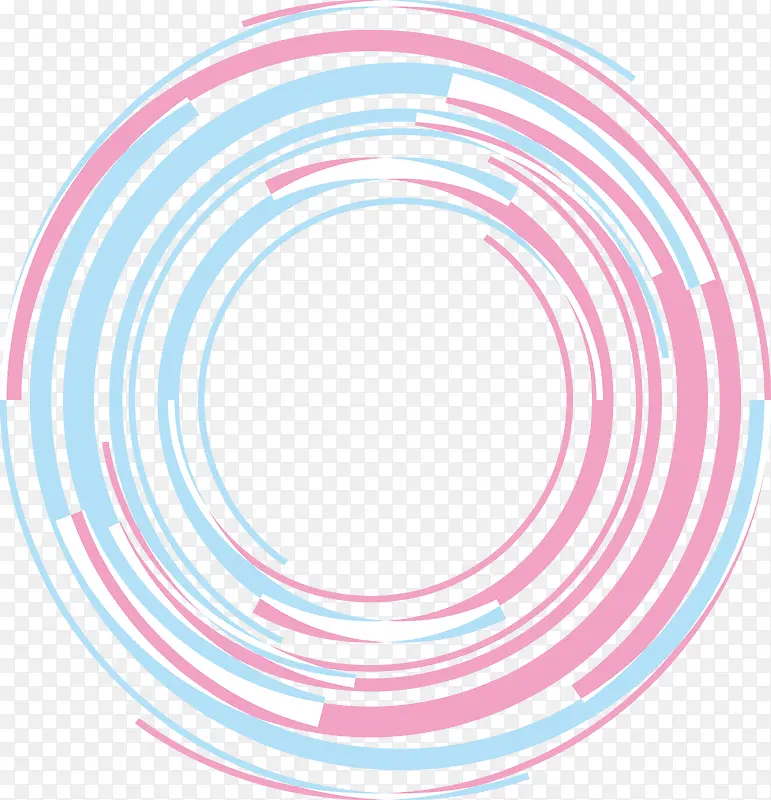 粉色和蓝色旋转圆圈