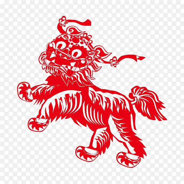中国风舞狮免抠图