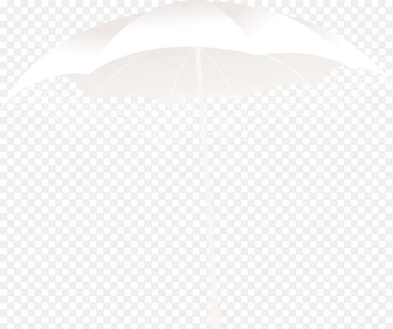 手绘白色雨伞